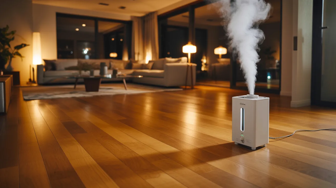 Well-maintained hardwood floor in a humidity-controlled room showing no gaps between boards