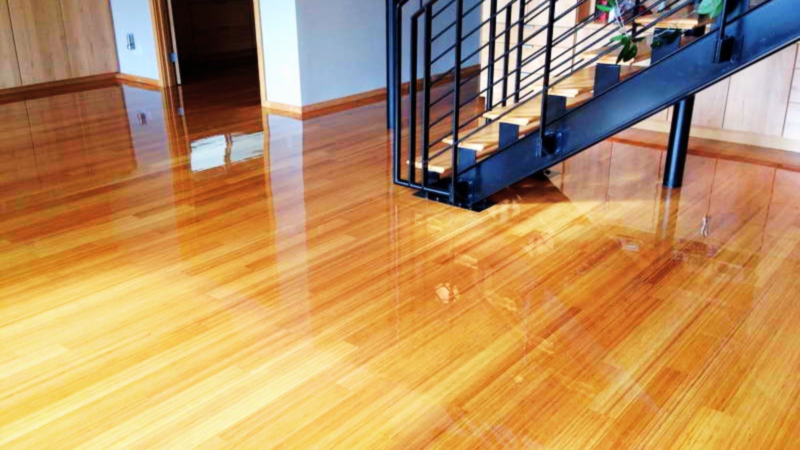 Image showing fresh recoated hardwood floor.