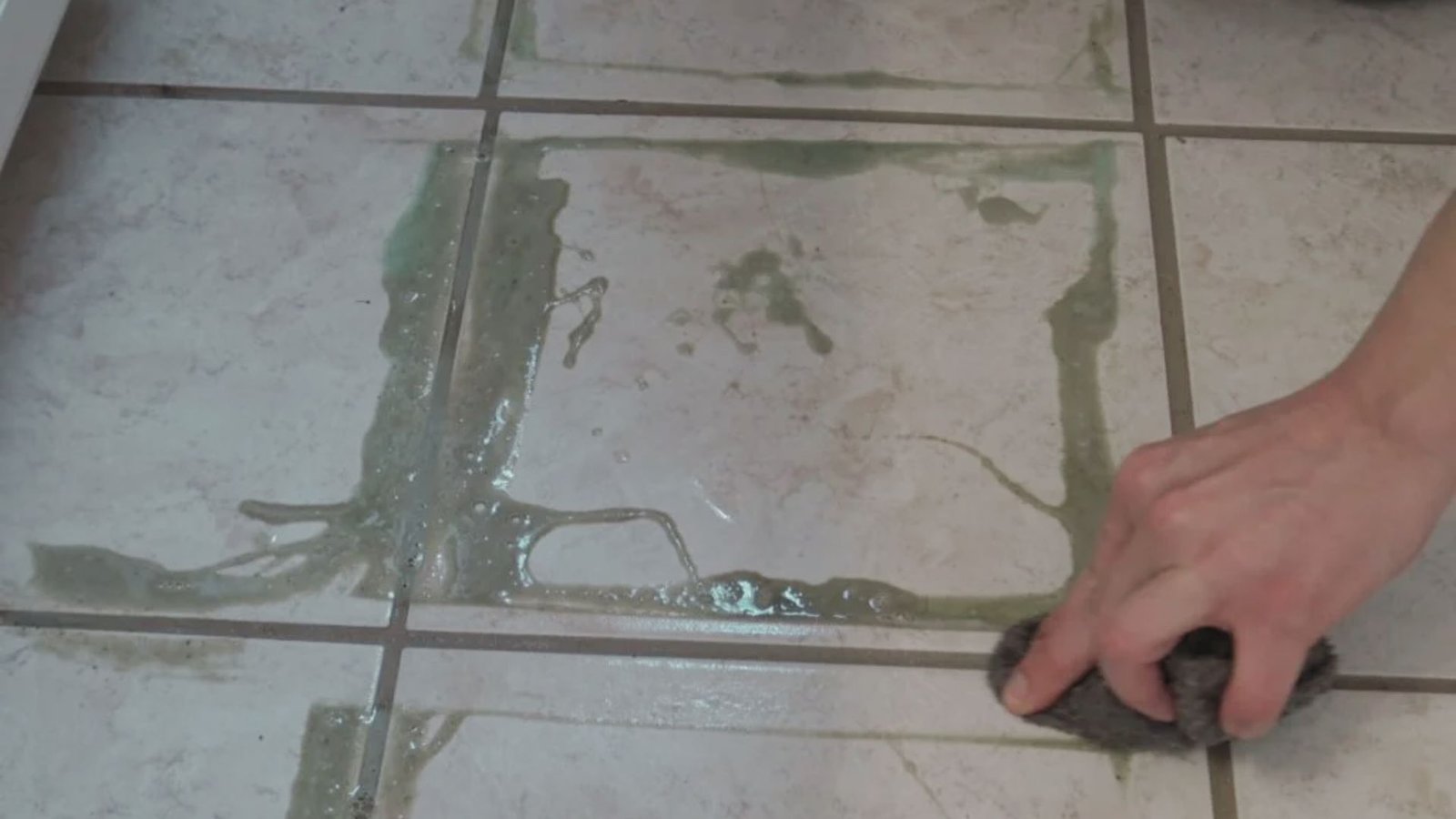 Cleaning Floor Tile Grout Without Scrubbing.