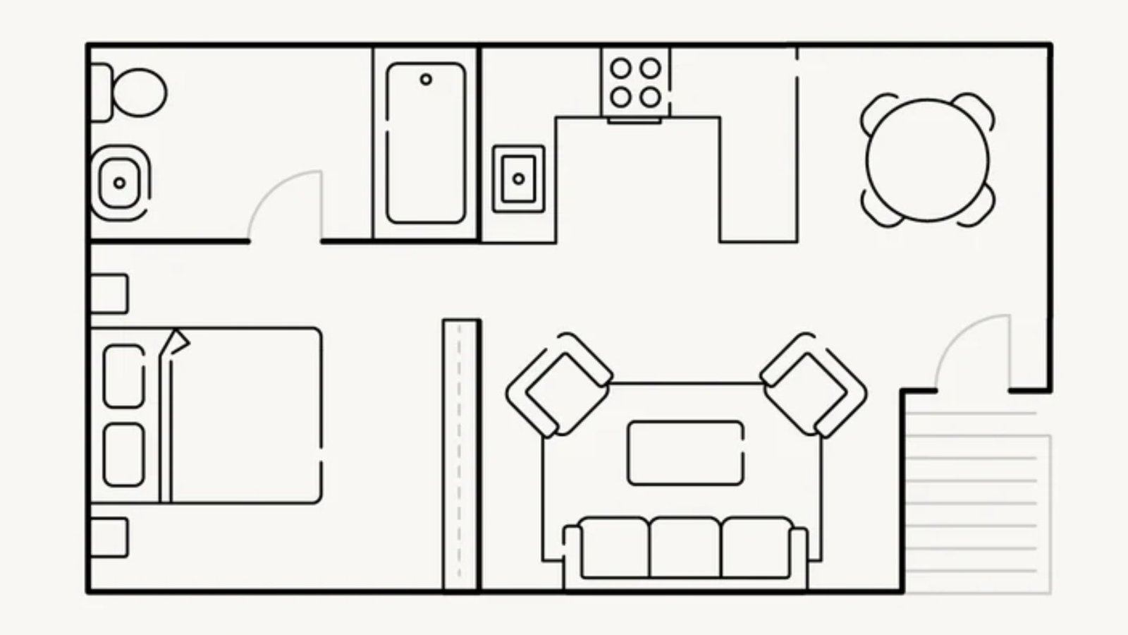Modern granny pod placed in a backyard with senior-friendly design and cozy outdoor surroundings.