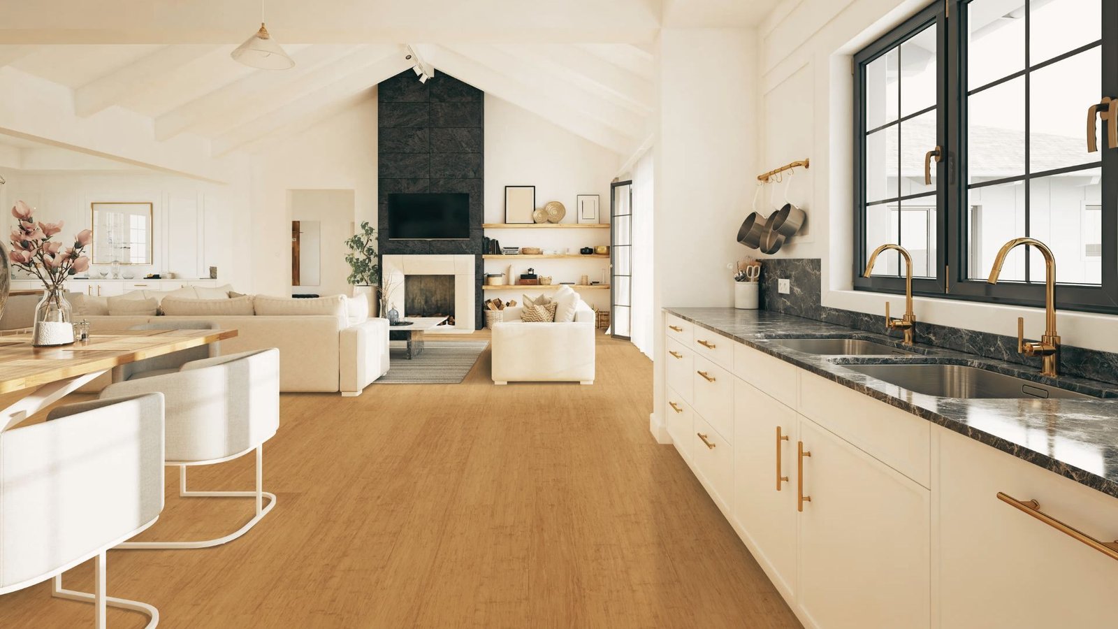 Sustainable Bamboo Kitchen Flooring.