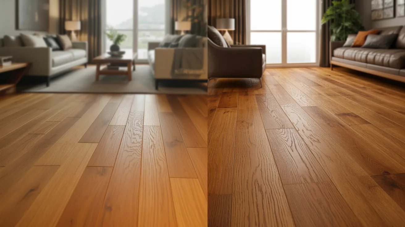 Comparison of engineered hardwood and solid hardwood flooring interiors