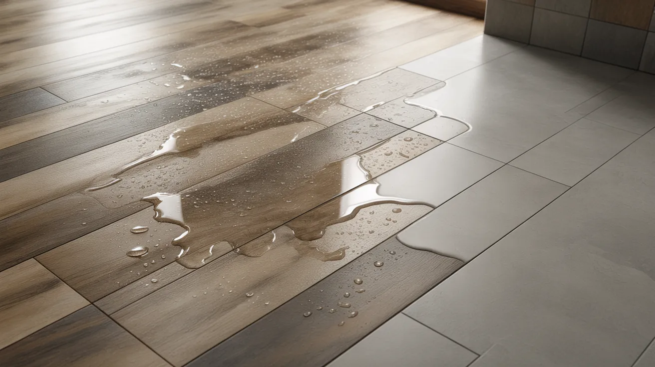 Water resistance comparison between vinyl and linoleum flooring